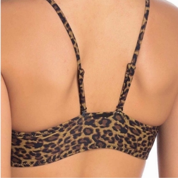 KENDALL & KYLIE Leopard Print Bandeau Bikini Top with Removable Strap - Picture 11 of 16